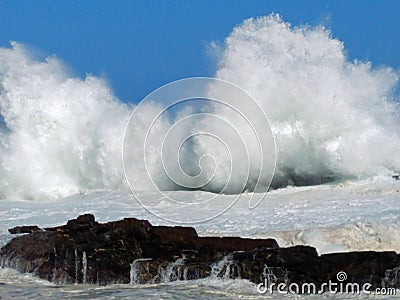 Rough Sea & High Waves, Storm's River, Tsitsikamma, South Africa Stock Photo