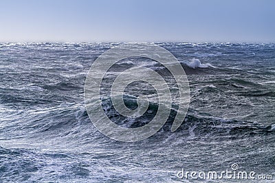 Rough sea on a sunny day Stock Photo