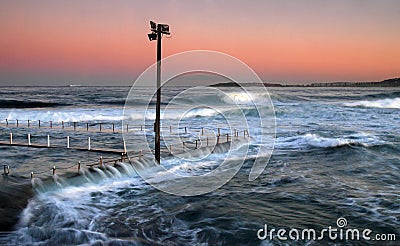 Rough seas flowing Stock Photo