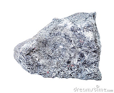 rough Stibnite (Antimonite) ore isolated on white Stock Photo