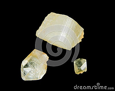 Rough topaz crystals Stock Photo