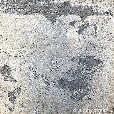Rough cement wall texture in gray with cracks Stock Photo