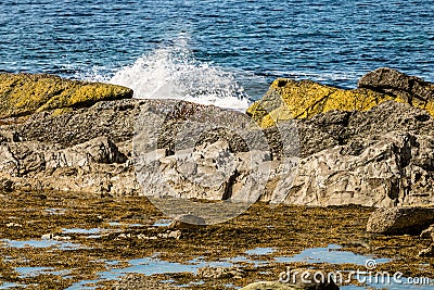 Rough waters around Broom Point. Gros Morne National Park Newfoundland Canada Stock Photo