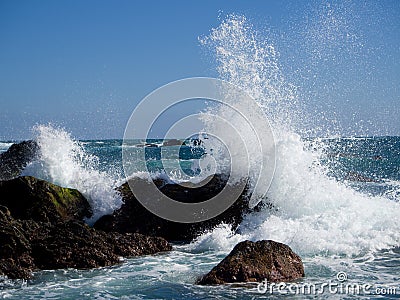 Rough waves Stock Photo