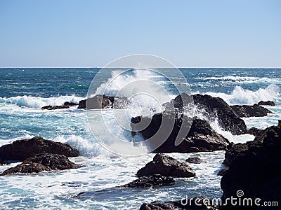 Rough waves Stock Photo