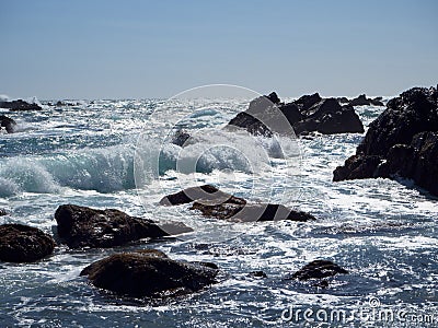 Rough waves Stock Photo