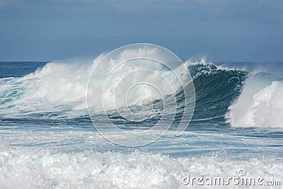 Rough waves crashing in the ocean Stock Photo