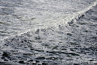 Rough white ocean foam wave Stock Photo