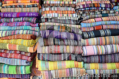 Roughly woven moroccan capes Stock Photo