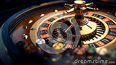 Roulette luck lucky gaming betting gamble win chance casino risk fortune Stock Photo