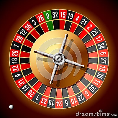 Roulette wheel Vector Illustration