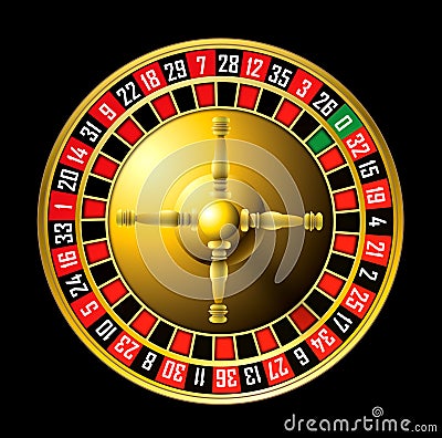 Roulette wheel Cartoon Illustration