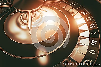 Roulette Wheel Casino Game Stock Photo