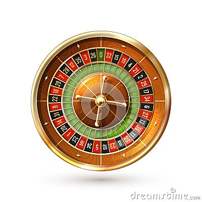 Roulette Wheel Isolated Vector Illustration