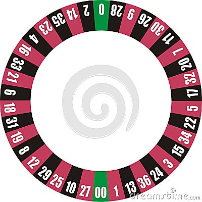 roulette wheel numbers Vector Illustration