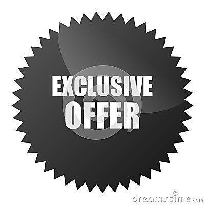 Exclusive offer vector sticker Cartoon Illustration