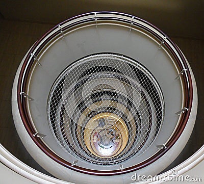 Round apartment stairway Stock Photo