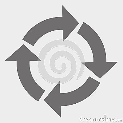 Round arrow icon, reload vector illustration Cartoon Illustration