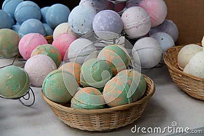 Round Bath Balls. Stock Photo