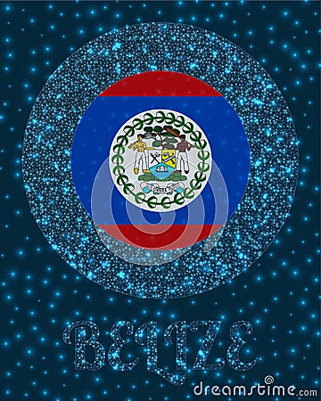 Round Belize badge. Vector Illustration