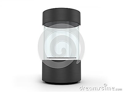 Round black Showcases Stock Photo