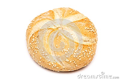 Round Bread Isolated Stock Photo