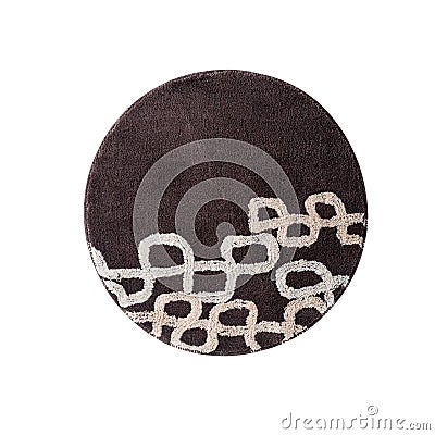 Round brown carpet Stock Photo