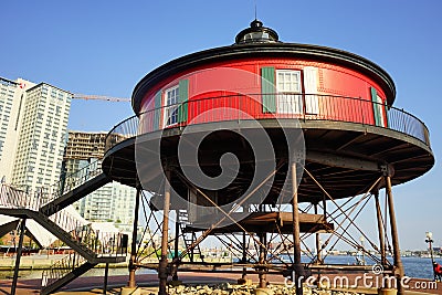 A round building in Baltimore inner harbor Editorial Stock Photo