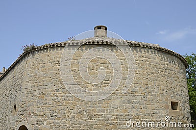 Round building at Pamplona Citadel Stock Photo