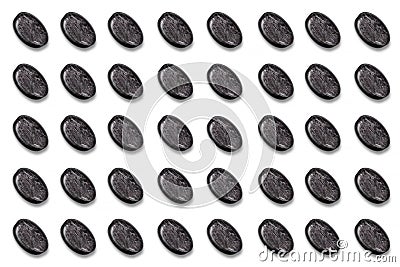 Round Button Series, 3 D Unlabeled with marble structure Stock Photo