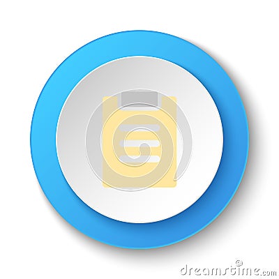 Round button for web icon, facture, test. Button banner round, badge interface for application illustration Cartoon Illustration