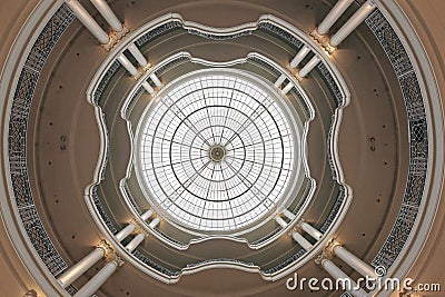 Round Ceiling Window Stock Photo