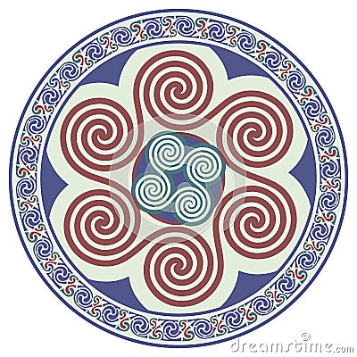 Round Celtic Design. Celtic mandala Vector Illustration