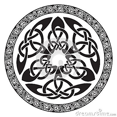 Round Celtic Design Cartoon Illustration