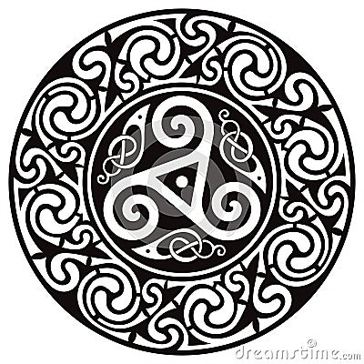 Round Celtic Design. Celtic mandala Vector Illustration