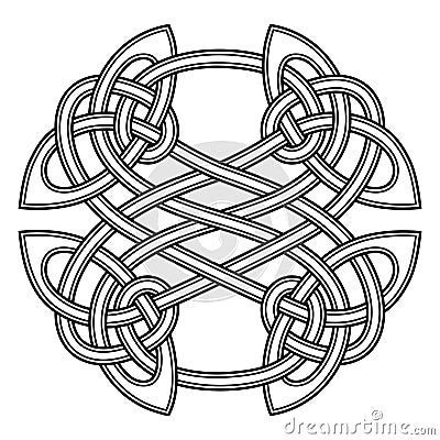 Round Celtic, Scandinavian Design, celtic pattern Vector Illustration