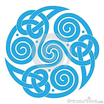 Round Celtic, Scandinavian Design, celtic pattern Vector Illustration