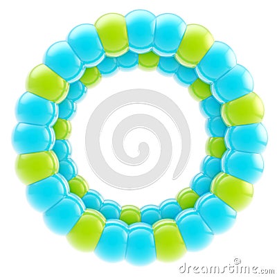 Round circle colorful frame isolated Stock Photo