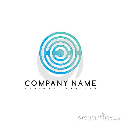 round circle logo logotype brand template art Vector Illustration