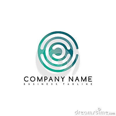 round circle logo logotype brand template art Vector Illustration