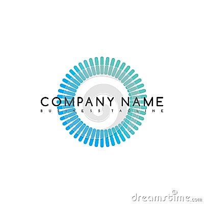 round circle logo logotype brand template art Vector Illustration