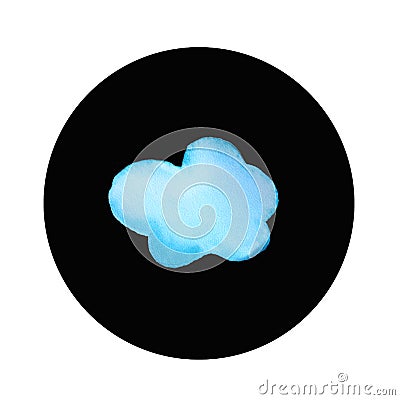 Round cloud logo Stock Photo