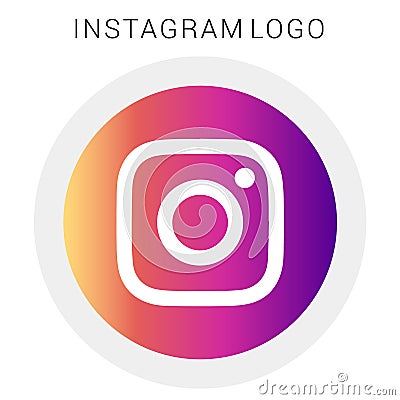 Round Colored Instagram logo with vector Ai file Editorial Stock Photo