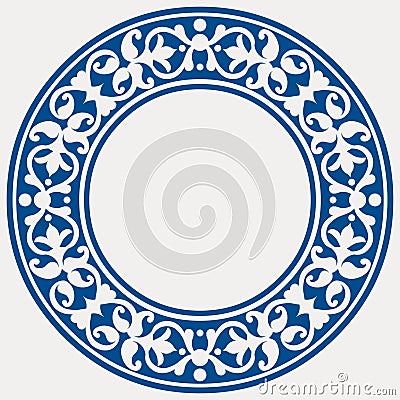 Round decorative frame Vector Illustration