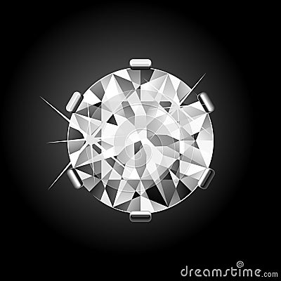 Round Diamond Vector Illustration