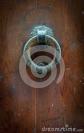 Round door knocker Stock Photo