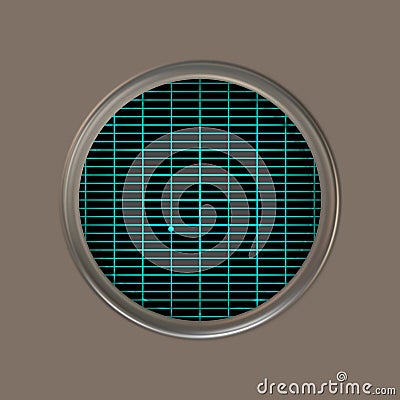 Round electronic test oscilloscope creen Stock Photo