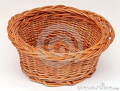 Round empty basket Stock Photo