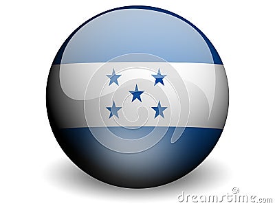 Round Flag of Honduras Stock Photo