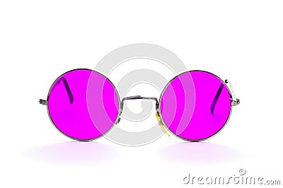 Round-framed glasses Stock Photo